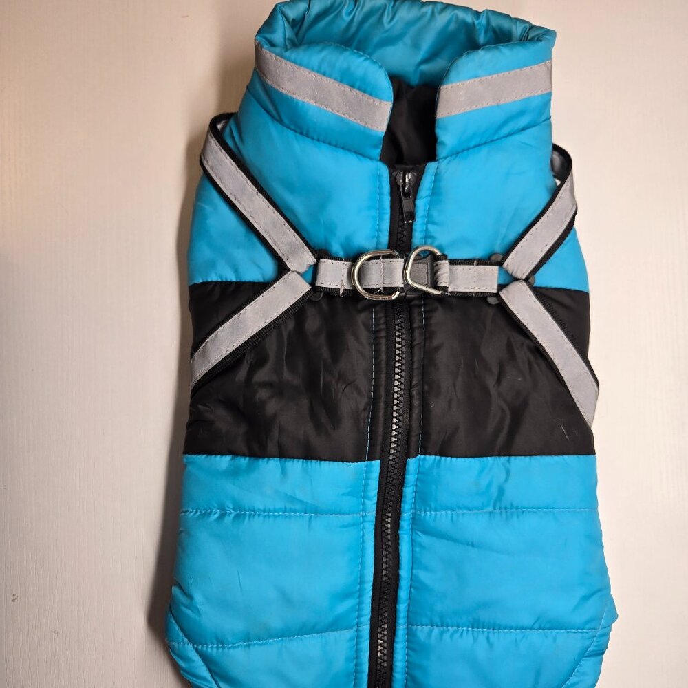 Small Dog Winter Jacket with Built in Harness